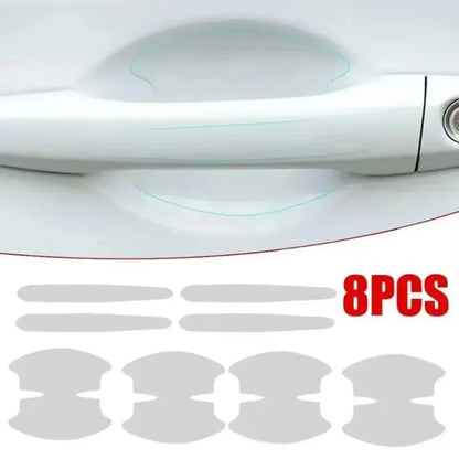 8Pcs TPU Car Door Bowl Anti-scratch Sticker Clear Door Bowl Handle Protection Sticker Paint Surface Film Car Accessories Decals
