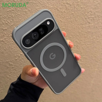 Luxury Translucent Matte Magnetic Case For Google Pixel 10 ProXL 9Pro XL 10Pro 10 9A Wireless Charging Candy Color Slim Cover