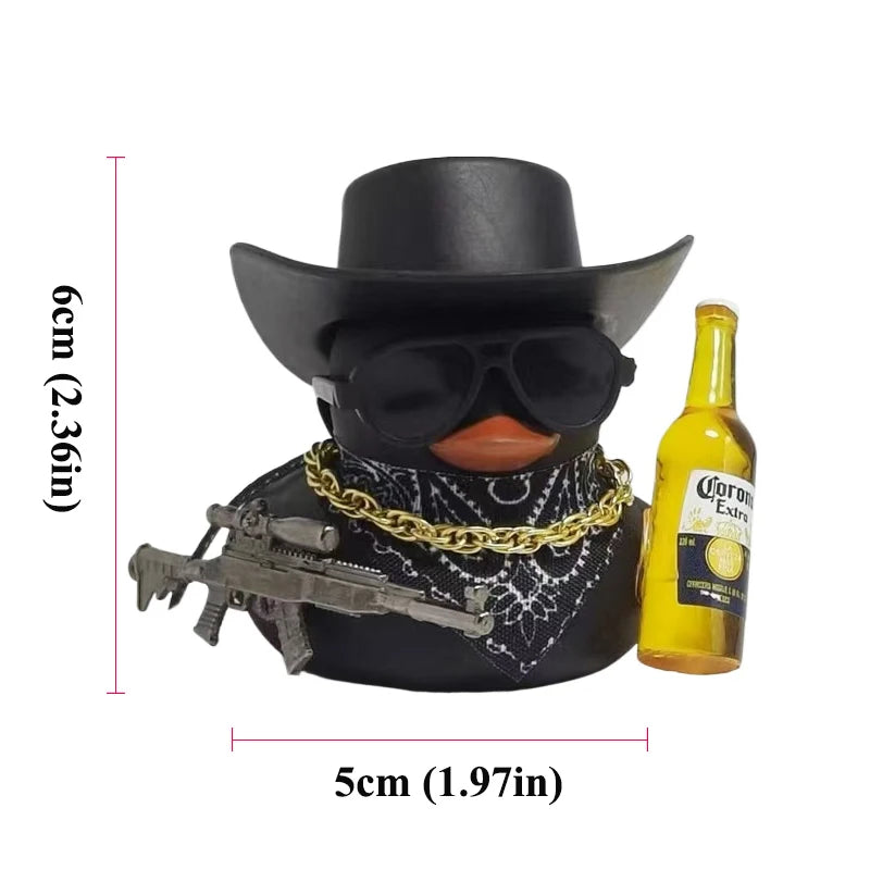 Cowboy Rubber Duck Car Ornament for Jeep Duck Car Dashboard Decorations Quirky Rubber Duck Car Accessories Funny Office Gifts