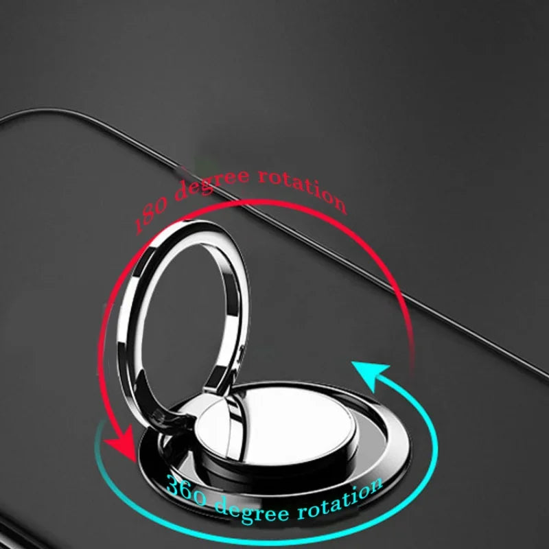 Cell Phone Ring Holder Stand 360° Degree Rotation Finger Ring Grip Car Magnetic Mount Phone Back Sticker Pad Bracket Ultra-thin