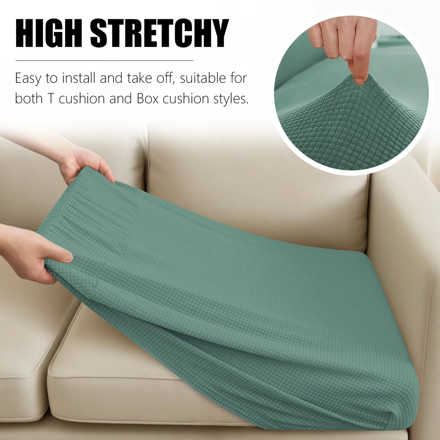 1 2 3 4 Seat Sofa Cushion Cover Back Combination Kit Cover Living Room Waterproof Jacquard Slipcover Couch Seat Protector Case