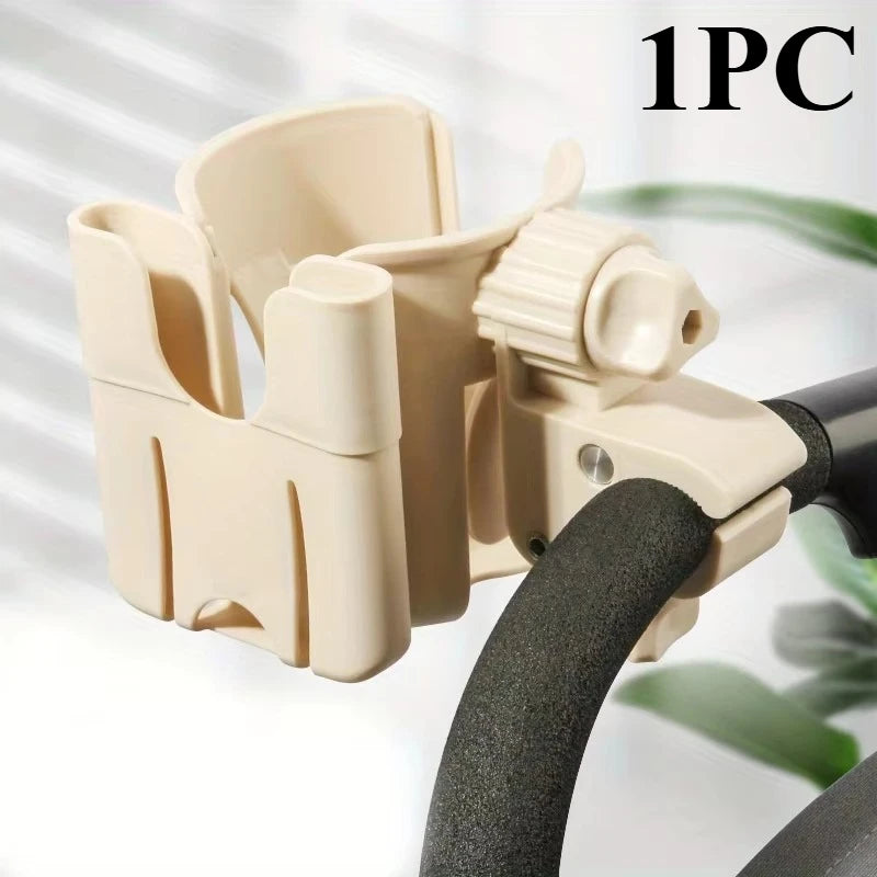 2-in-1 Universal Stroller Water Cup Holder With Phone Holder, Universal Bottle Holder For Wheelchair stroller Accessories