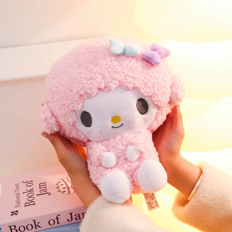 Genuine Sanrio Piano Plush Toy Hello Kitty My Melody Kuromi Cinnamoroll Cartoon Student Backpack Pendant Decoration Girl Gift