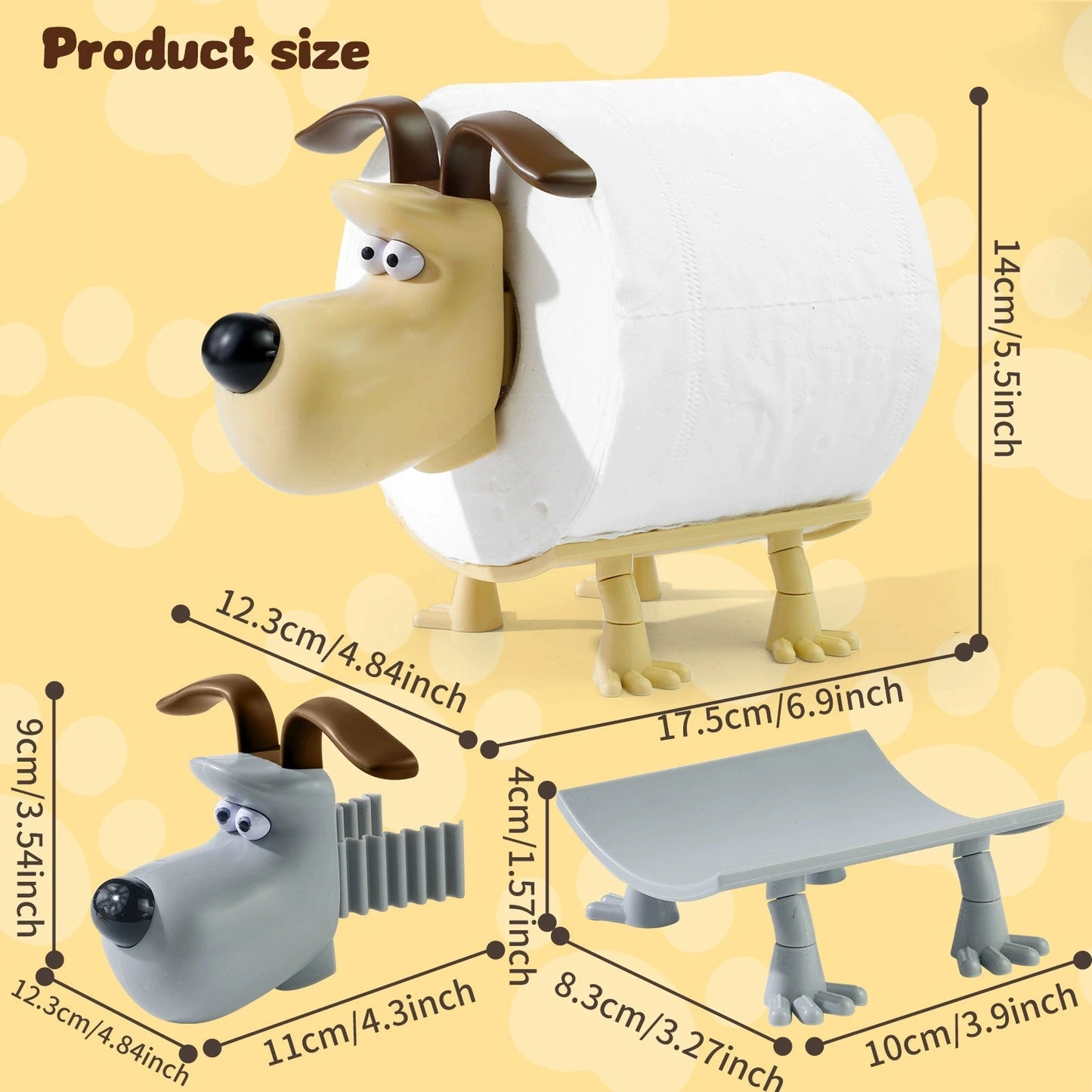 Fun Dog Raccoon Sheep Toilet Paper Holder Home Decor Bathroom Accessory Storage For Toilets Bathrooms Kitchens Living Rooms