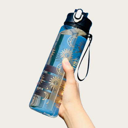 800ml Leakproof Sports Water Bottle with Time Scale