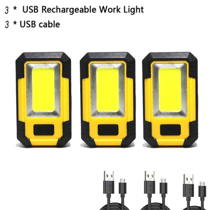 4000MaH Rechargeable Work Light 30W Super Bright COB Flashlight With Magnetic Portable Outdoor Power Bank Camping Emergency Lamp
