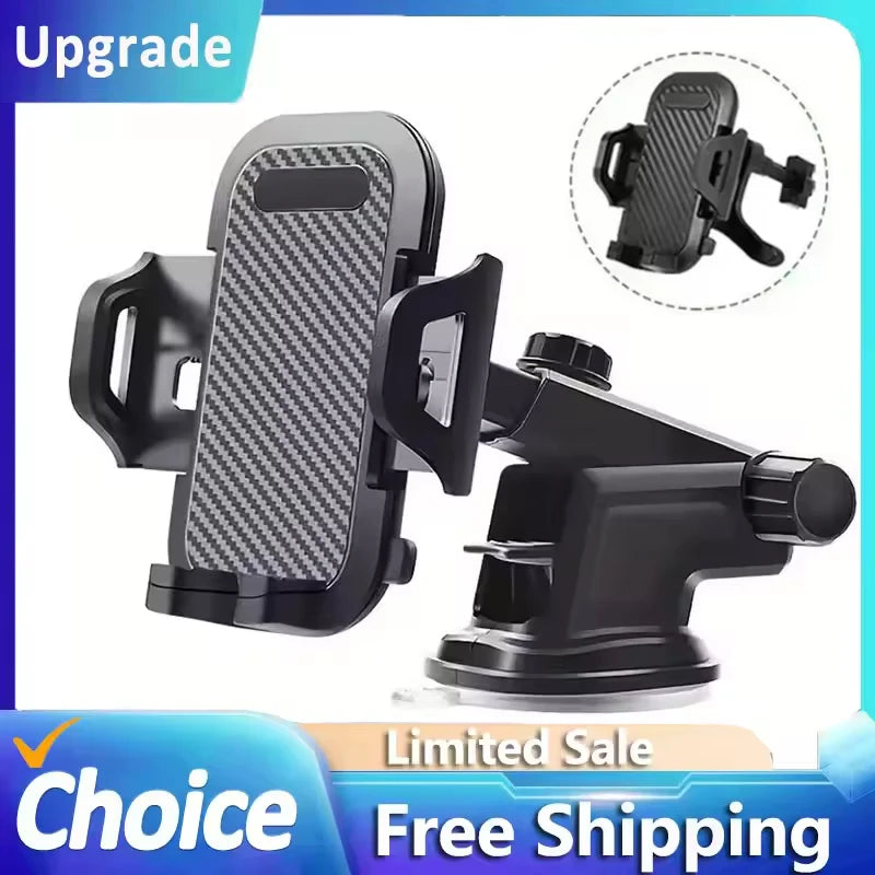 Universal 360° Rotatable Car Phone Holder Windshield Suction Cup & Air Vent Mount Stand for Cellphone Stable Car Phone Bracket