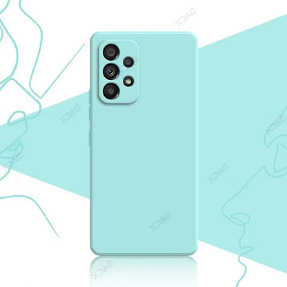 Original Official Soft Case for Samsung Galaxy A13 A23 A33 A53 A73 SamsungA33 SamsungA53 SamsungA73 Square Liquid Silicone Cover