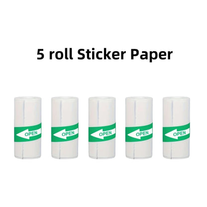 New 10 Roll Sticker Paper for Mini Printer Label Sticker Paper Color Thermal Paper Width for Label Maker Printers Photo Printing