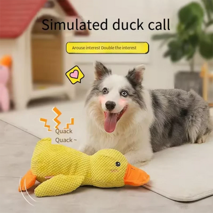 Yellow Duck Squeaky Plush Toy for Dogs