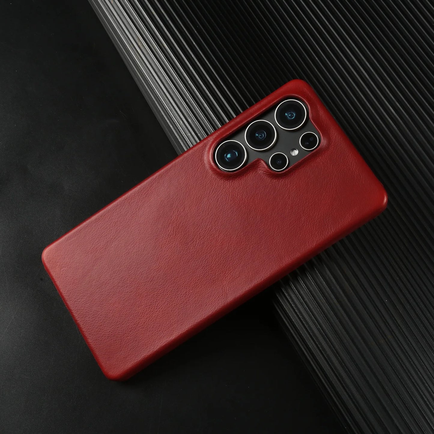 Natural Cowhide Genuine Leather Case For Samsung Galaxy S25 Ultra S26 S24 S23 S22 S21 Business Protective Back Cover Phone Cases