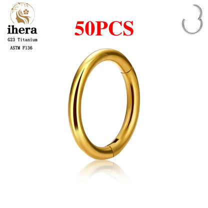 G23 Titanium Nose Ring – 10/50PCS Hoop Piercing Jewelry, 16/18/20G