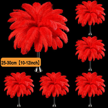 100-300PCS White Ostrich Feathers Bulk Natural Ostrich Feathers for Wedding Party Decorations Table Decorations DIY Crafts