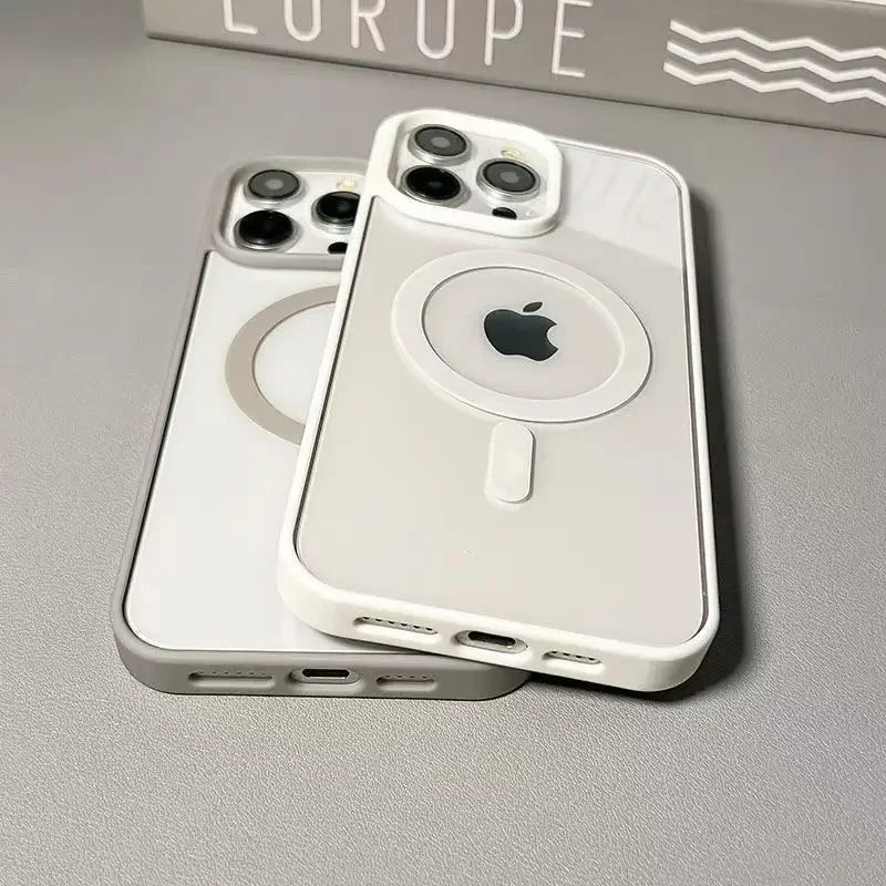 Luxury Candy Wireless Charging Phone Case For iPhone 17 16 15 14 13 12 11 Pro Max 16 Plus 16e Magnetic Bumper Cover for Magsafe