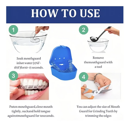 Hot Sale 4pcs/Box Mouth Guards for Clenching Teeth Moldable Dental Teeth Night Guard for Adult Stop Teeth Grinding Bruxism Tray