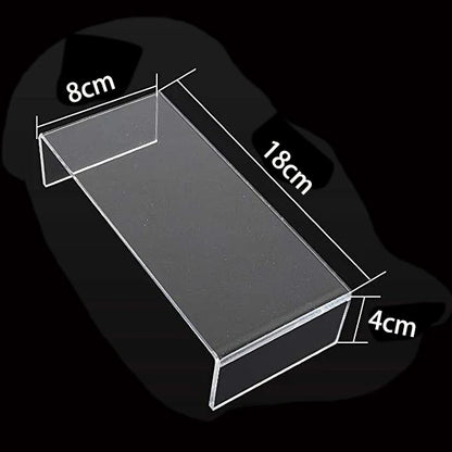 U Shape Acrylic Display Riser Stand, Clear Jewelry Display Riser Shelf Showcase For Dessert Cupcake Shoes Anime Figure Display