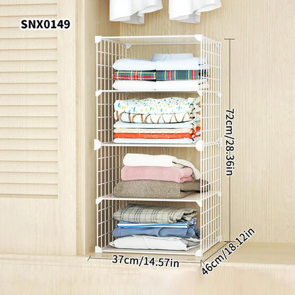 Clothing Layered Storage Wardrobe Partition Rack Hanging Closet Cross Partition Vertical Student Dormitory Cabinet Layered Rack
