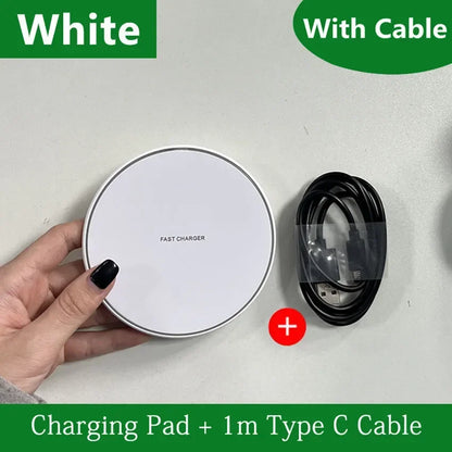 Fast Wireless Charger Pad Fast Wireless Charging Station For Samsung Galaxy S25 S24 S23 S22 Xiaomi iPhone 16 15 14 13 12 Pro Max