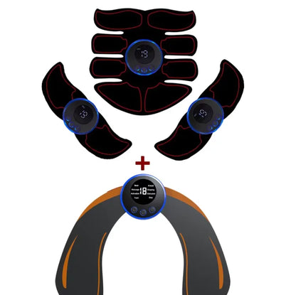EMS Abdominal Muscle Stimulator Fitness ABS Arm Training Patches Muscle Exercise Instrument USB Charging Home Men