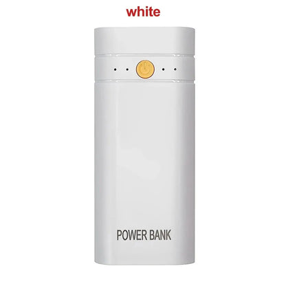2 Slots 5V 18650 Power Bank Box Kit Fast Charging Power Bank TYPE-C USB Output Ports Plastic Shell Portable Battery Charger Case