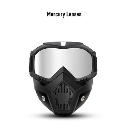 Motocross Goggles Outdoor Unisex Cycling Riding Skiing Windproof Goggles Eyewear With Detachable Mask Protection Motorcycle