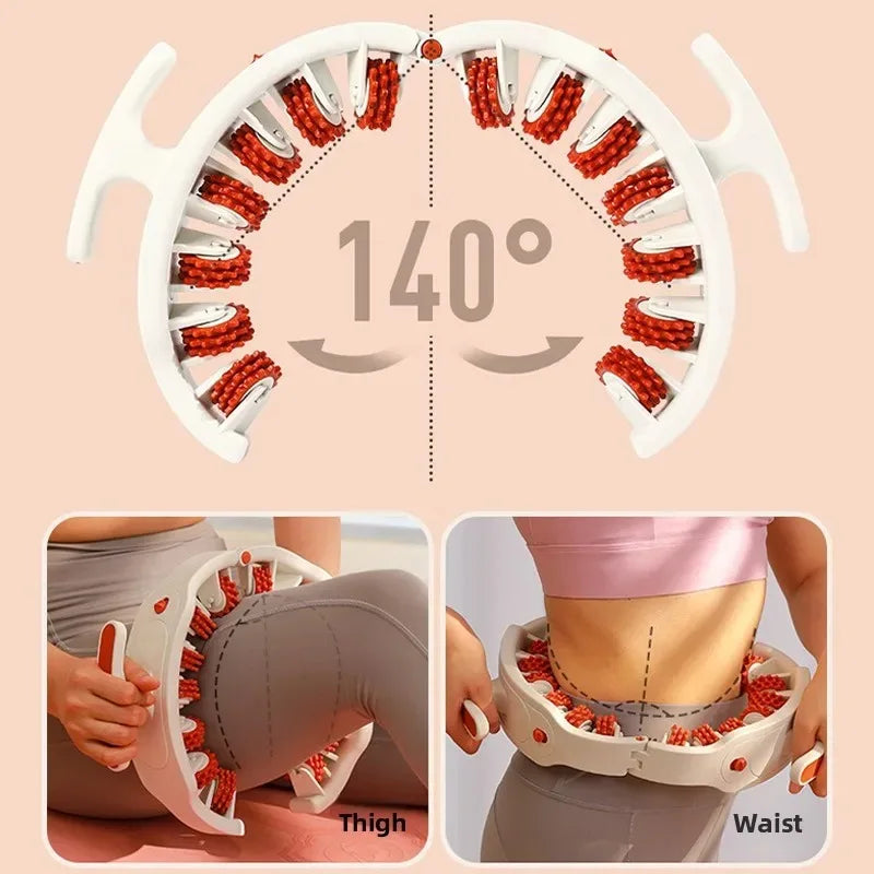 Multi-function Ring Leg Massager Massage Roller Detachable Handles for Full Body Neck Shoulder Abdominal Muscle Slimming