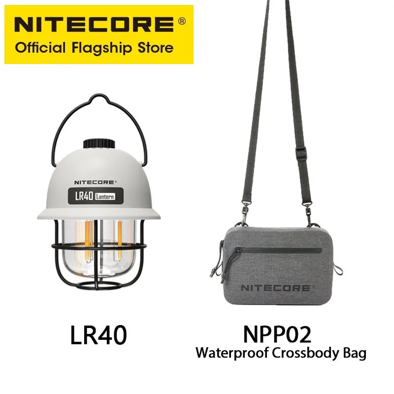 NITECORE 2-in-1 LR40 Camping Light Power Bank 100 Lumen 3 Light Sources Portable LED USB-C Rechargeable Camping Tent Lantern