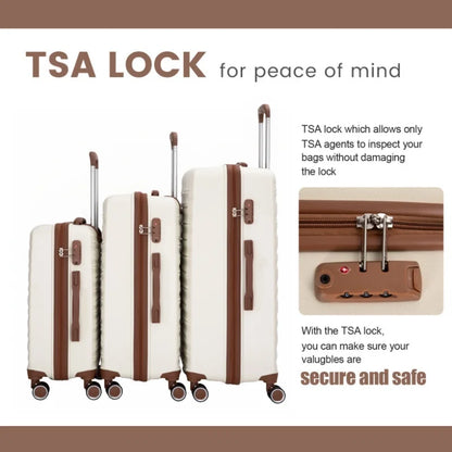 Luggage Sets 5 Piece, Suitcases with Double Spinner Wheels and TSA Lock, Hardcase 3 Set Luggage with Travel Duffle Bag