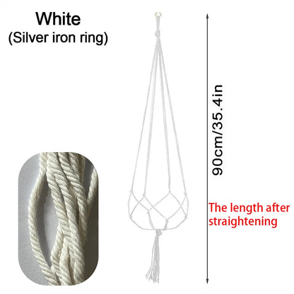 Hanging Plant Pot Hanging Basket Vases with Hook Creative Macrame Suspension Plant Planters for Hanging  Flower Pot Net