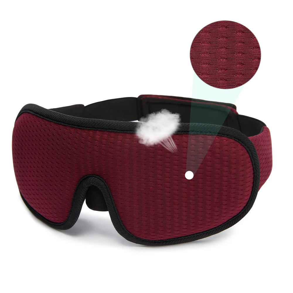 3D Contoured Sleep Mask – Light Blocking Travel Eye Mask