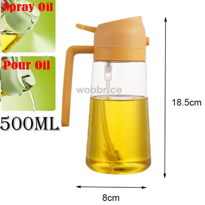 Olive Oil Spray Bottle for Oil Bottle Pouring for Cooking Oil Spices Camping Dispenser with Automatic Lid Spice Shaker