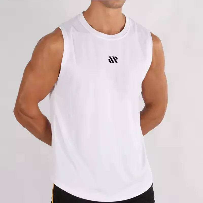 Men's Bodybuilding Vest Gym Workout Mesh Fitness Sleeveless shirt Running Tank Top Stringer Single Shirt Summer Sport Vest Men