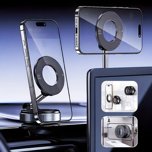 Vacuum Magnetic Universal Holder Magsafe Suction Cup Phone Holder 360 ° Adjustable Magnetic Phone Holder Foldable Pocket Size