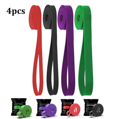 4pcs Pull Up Assistance Bands 4-Level Resistance Bands for Working Out Gym Exercise Bands for Full-Body Training Fitness