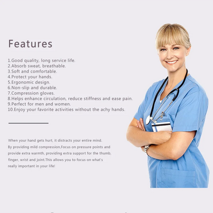 Compression Arthritis Gloves Cotton Joint Pain Relief Wrist Support Hand Brace Women Men Therapy Wristband Compression Gloves