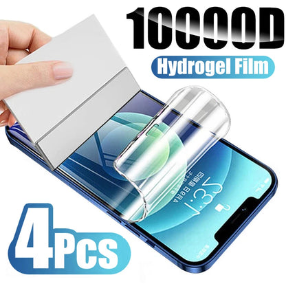 4Pcs Soft Hydrogel Film for iPhone 17 Pro Max 18 16 16e 15 13 14 12 11 Air Screen Protector for iPhone 7 8 Plus 13 12 Mini XS XR