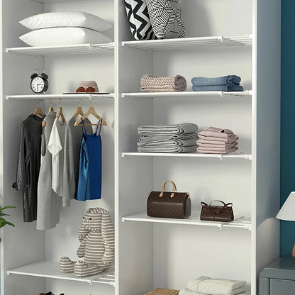 1pc Adjustable Storage Rack Without Drilling Floating Rack Divider, Used for Storage, Space Saving, Wall Mounted Wardrobe System