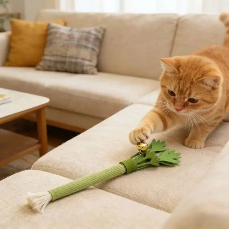 Cat Chew Toys Interactive Self High Catnip Molar Stick Bite With Bell Cats Toy Kitten Toy Natural Catnip Cat Teeth Cleaning Toy