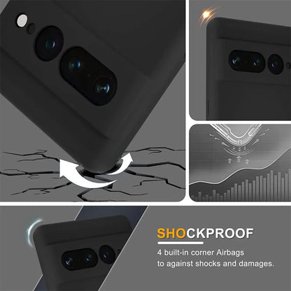 Ultra Slim Liquid Silicone Phone Case For Google Pixel 10A 9 Pro XL 8 7 6 Pro Wireless Charging Shockproof Protector Back Cover