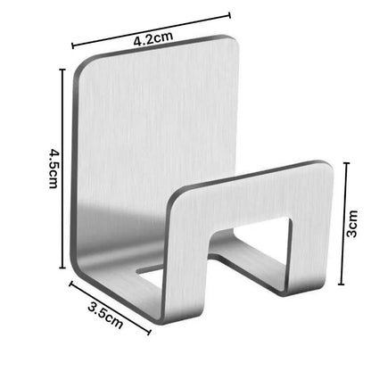 2pcs Stainless Steel Kitchen Sink Sponge Holder Tray Drainer Rack Self Adhesive Hook Sink Storage Holder Kitchen Accessories