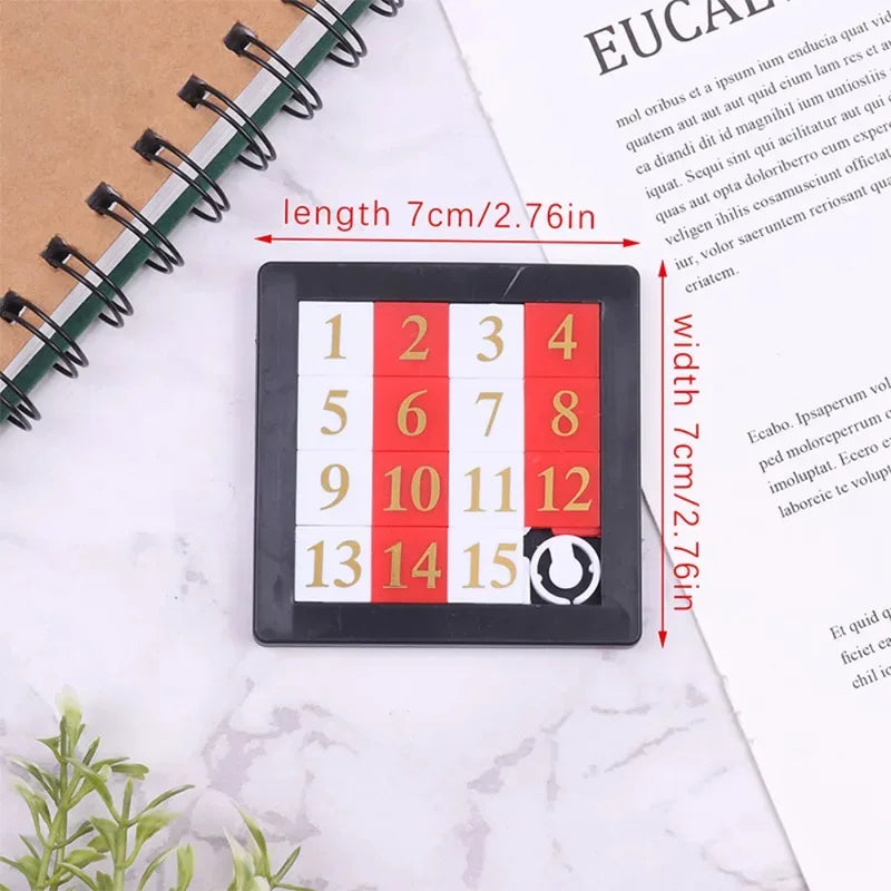 Magnetic Number Sliding Puzzle, Portable Educational Travel Toy for Kids & Adults, Silent Classroom Math Game Logic Brain Teaser