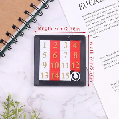 Magnetic Number Sliding Puzzle, Portable Educational Travel Toy for Kids & Adults, Silent Classroom Math Game Logic Brain Teaser
