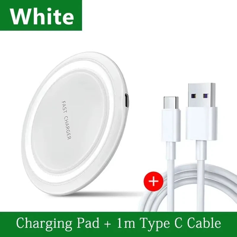Fast Wireless Charger Pad Fast Wireless Charging Station For Samsung Galaxy S25 S24 S23 S22 Xiaomi iPhone 16 15 14 13 12 Pro Max