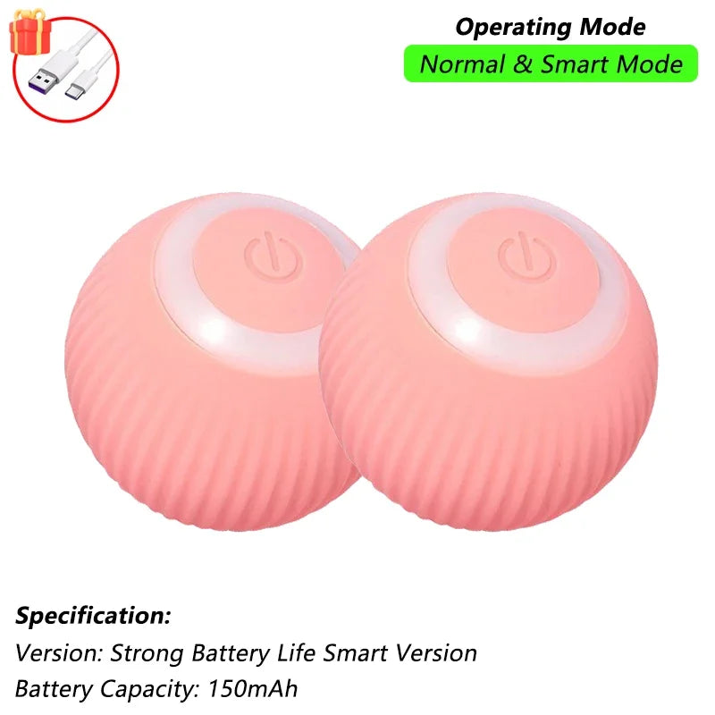 iLMH 1/2 PCS Cat Interactive Ball Toy Automatic Rolling Ball Faux Tail Rechargeable Smart Pet Electric Toy Pet Toy Imitate Mouse