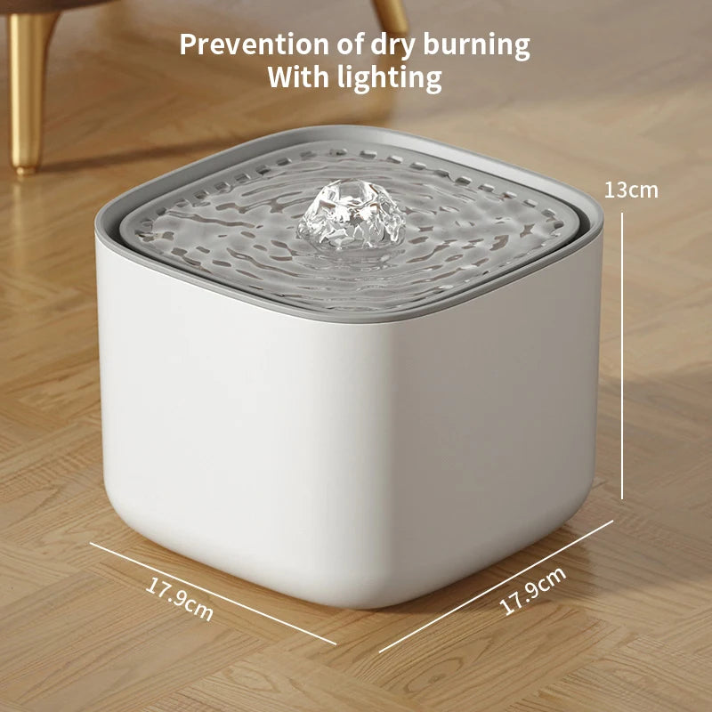 3L Cat Water Fountain Auto ERecirculate Filter Large Capacity Filtring Cat Water Drinker 1USB Electric Mute Cats Water Dispenser