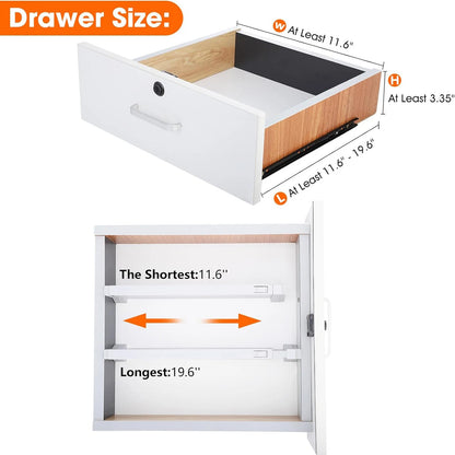 1/2/4/6/8 Pack Drawer Dividers for Clothes, 11.6''-19.6'' Adjustable Drawer Organizers 3.35'' High Expandable Separators