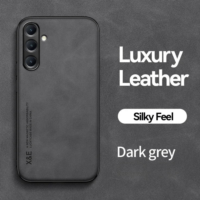 For Samsung Galaxy A56 A36 A26 A16 5G Case Soft Silicone Car Holder Magnetic Leather Phone Cover for Galaxy A06 A 56 36 16 Funda
