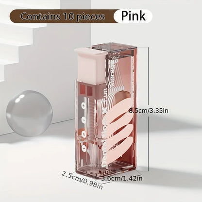 Portable Floss Dispenser Includes 10Pcs Floss Automatic Ejectable Floss Organiser Oral Care Press-on Disposable Flossing Sticks