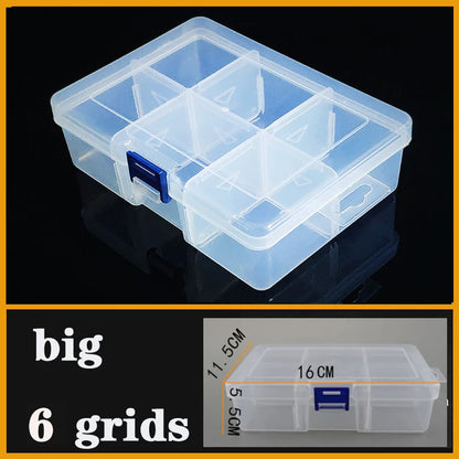 Transparent Plastic Screw Compartment Box – Jewelry, Earring & Tool Storage Organizer
