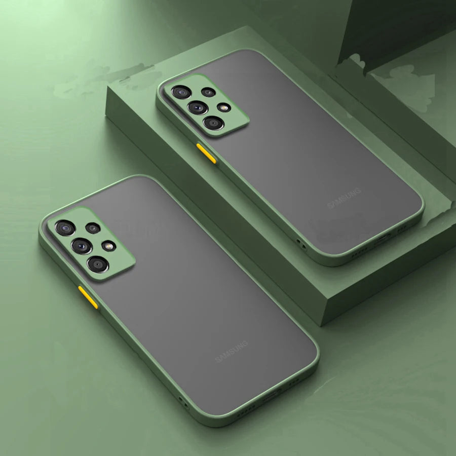 Armor Shockproof Matte Case For Samsung Galaxy A72 A55 A52 A05 A26 A17 A15 A37 A53 A73 A16 A36 A56 5G A23 A57 A35 Bumper Cover